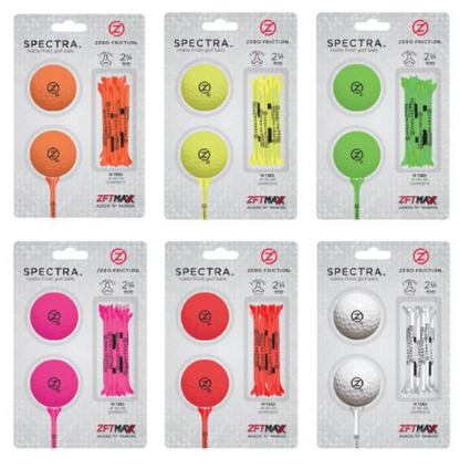Zero Friction 2 Balls/Tee Packs